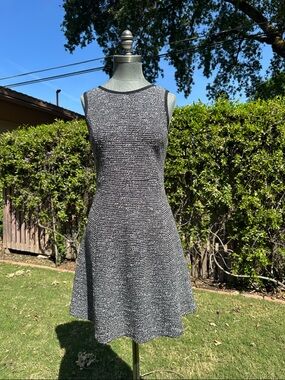 NWT J Crew Sleeveless Black & White A-Line Knit Dress